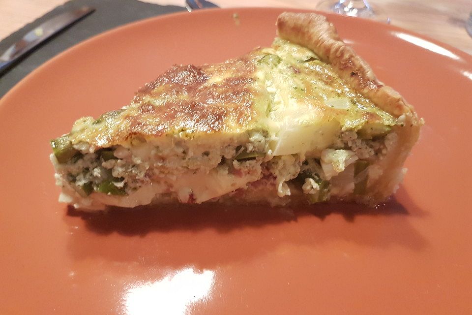 Spargel und Gruyère - Quiche