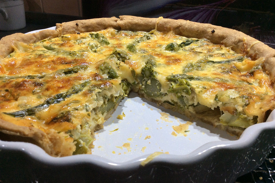 Spargel und Gruyère - Quiche