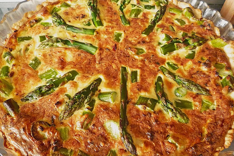 Spargel und Gruyère - Quiche