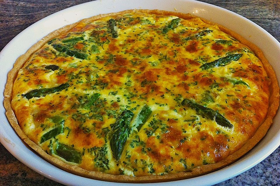 Spargel und Gruyère - Quiche