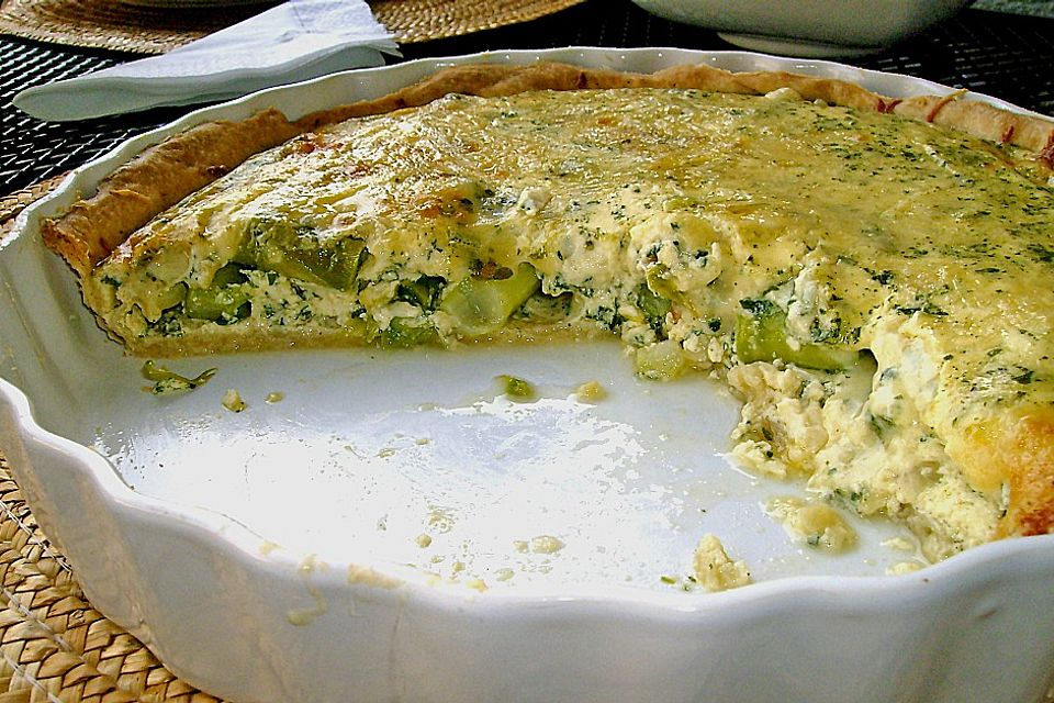 Spargel und Gruyère - Quiche