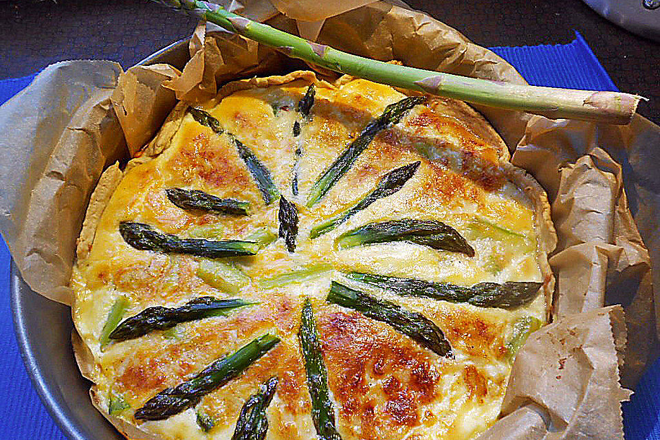 Spargel und Gruyère - Quiche