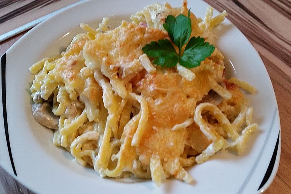 Käse-Spätzle-Auflauf