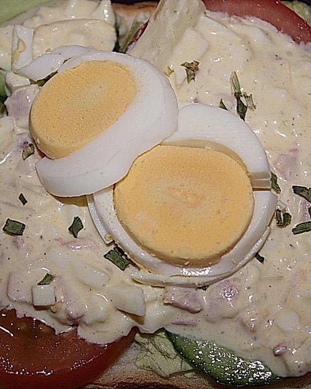 Eiersalat mit Spargel und Ananas