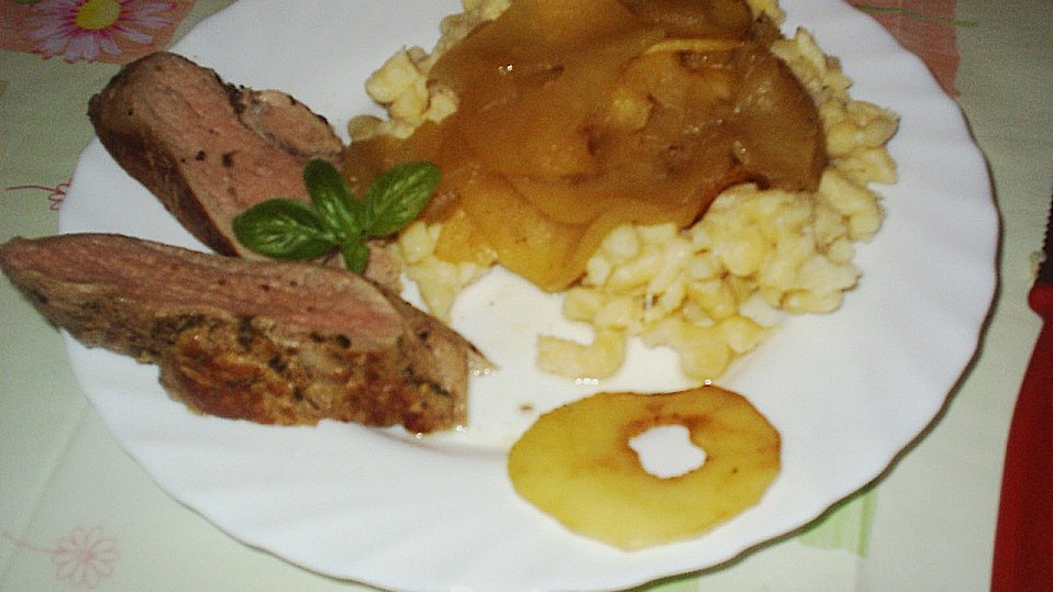 Schweinefilet in Cidre