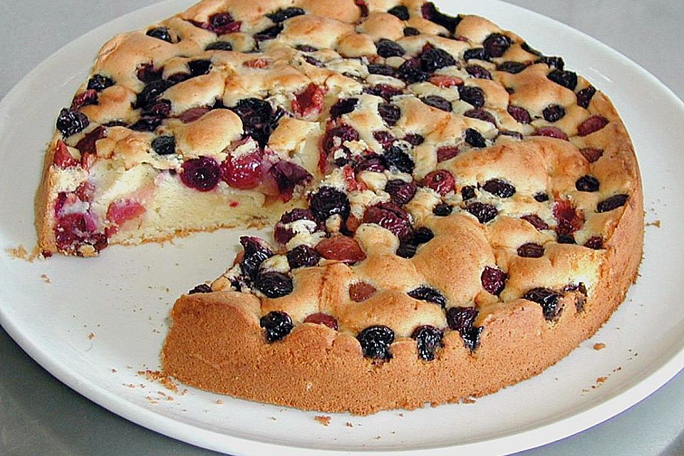 Kirschkuchen aus Rührteig