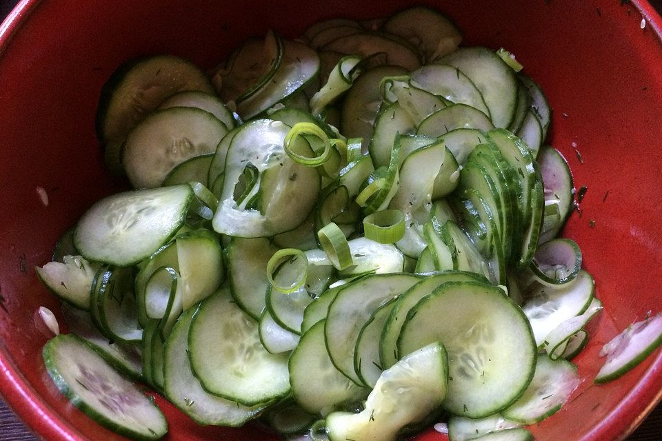 Gurkensalat ohne Öl Gurkensalat ohne Öl