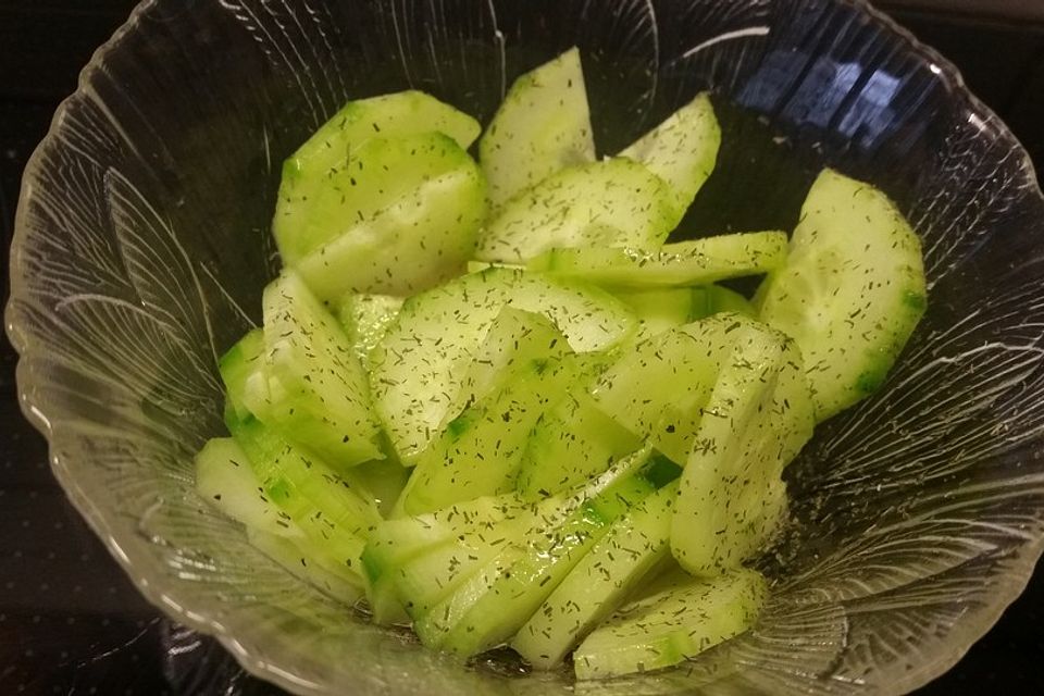 Gurkensalat ohne Öl Gurkensalat ohne Öl