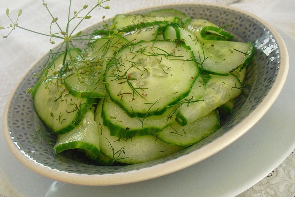 Gurkensalat ohne Öl Gurkensalat ohne Öl