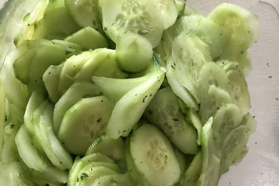 Gurkensalat ohne Öl Gurkensalat ohne Öl
