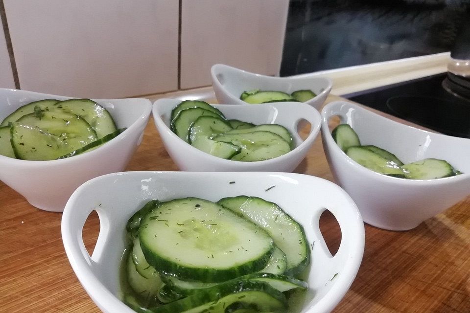 Gurkensalat ohne Öl Gurkensalat ohne Öl