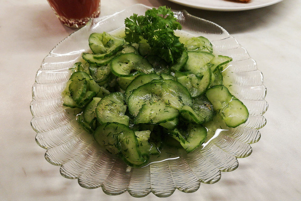 Gurkensalat ohne Öl Gurkensalat ohne Öl