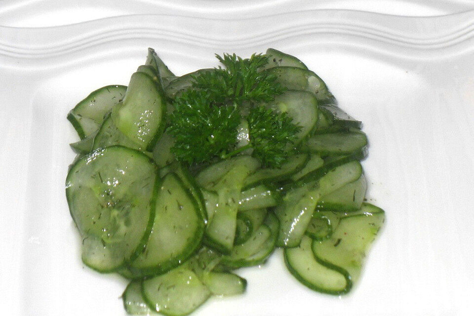Gurkensalat ohne Öl Gurkensalat ohne Öl