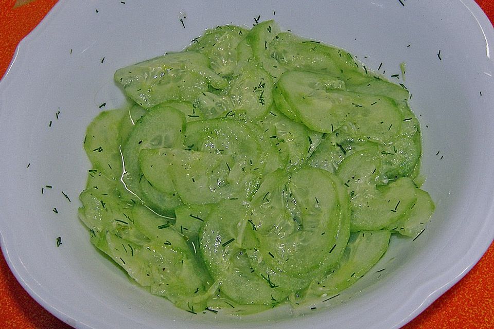 Gurkensalat ohne Öl Gurkensalat ohne Öl