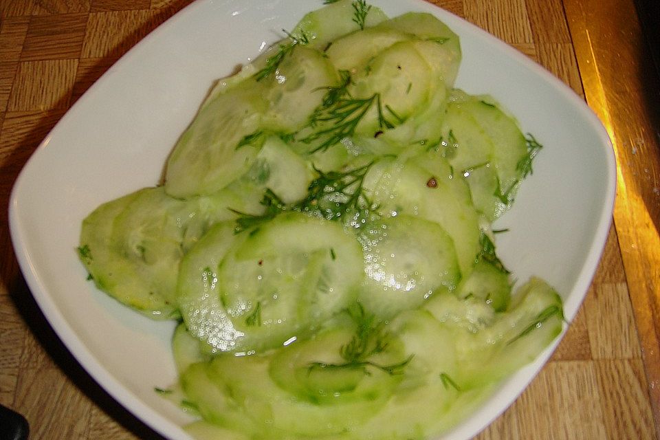 Gurkensalat ohne Öl Gurkensalat ohne Öl