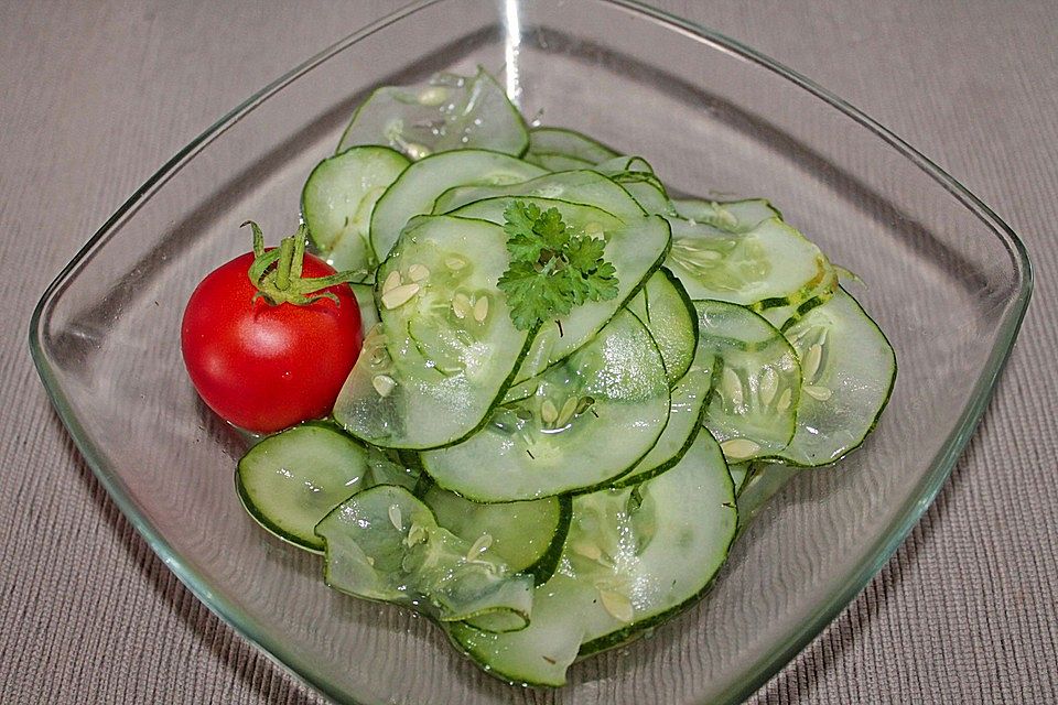 Gurkensalat ohne Öl Gurkensalat ohne Öl