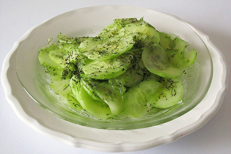 Gurkensalat ohne Öl Gurkensalat ohne Öl