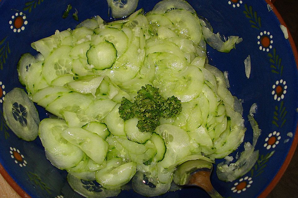 Gurkensalat ohne Öl Gurkensalat ohne Öl