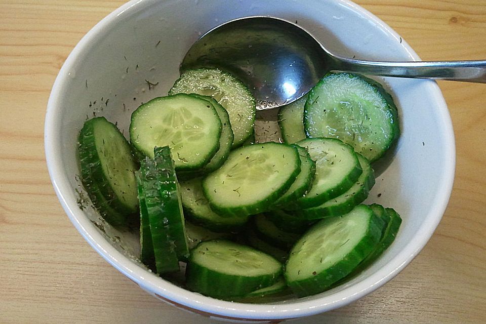 Gurkensalat ohne Öl Gurkensalat ohne Öl