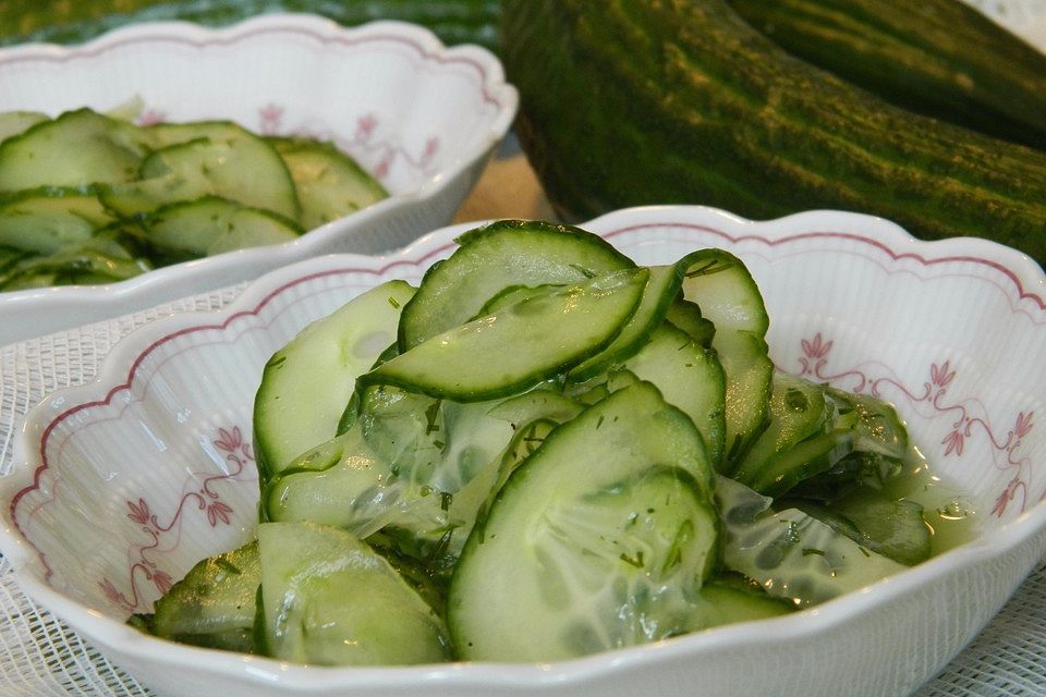 Gurkensalat ohne Öl Gurkensalat ohne Öl