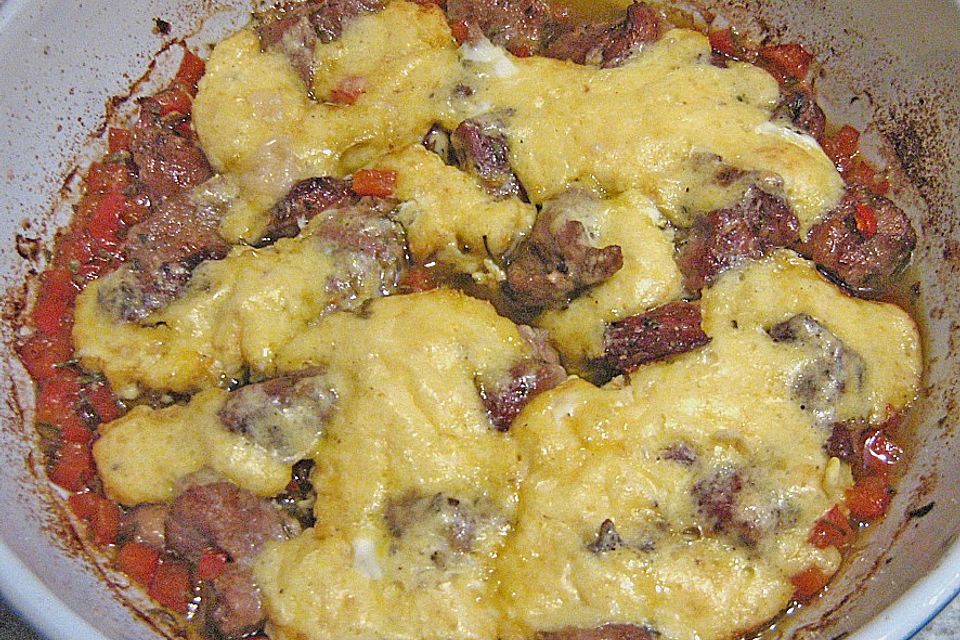 Kalbsragout überbacken