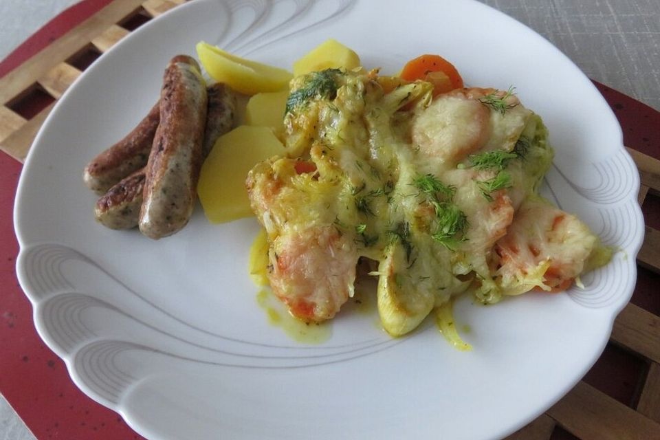 Überkrustetes Gemüse