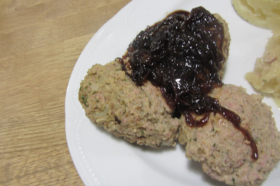 Zwiebelsoße mit Honig und Bier