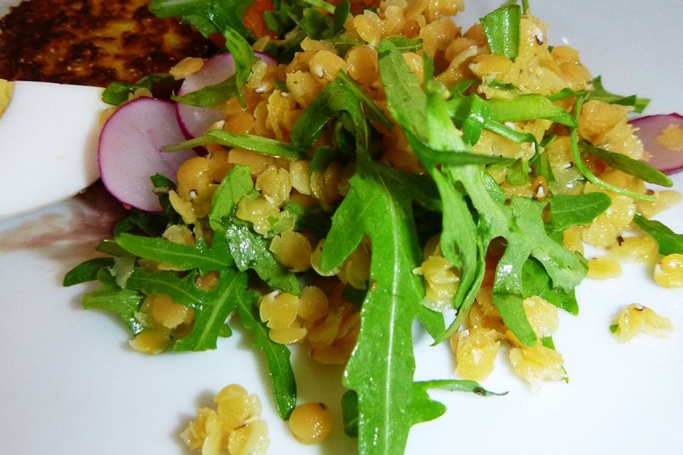 Linsen-Rucola-Salat