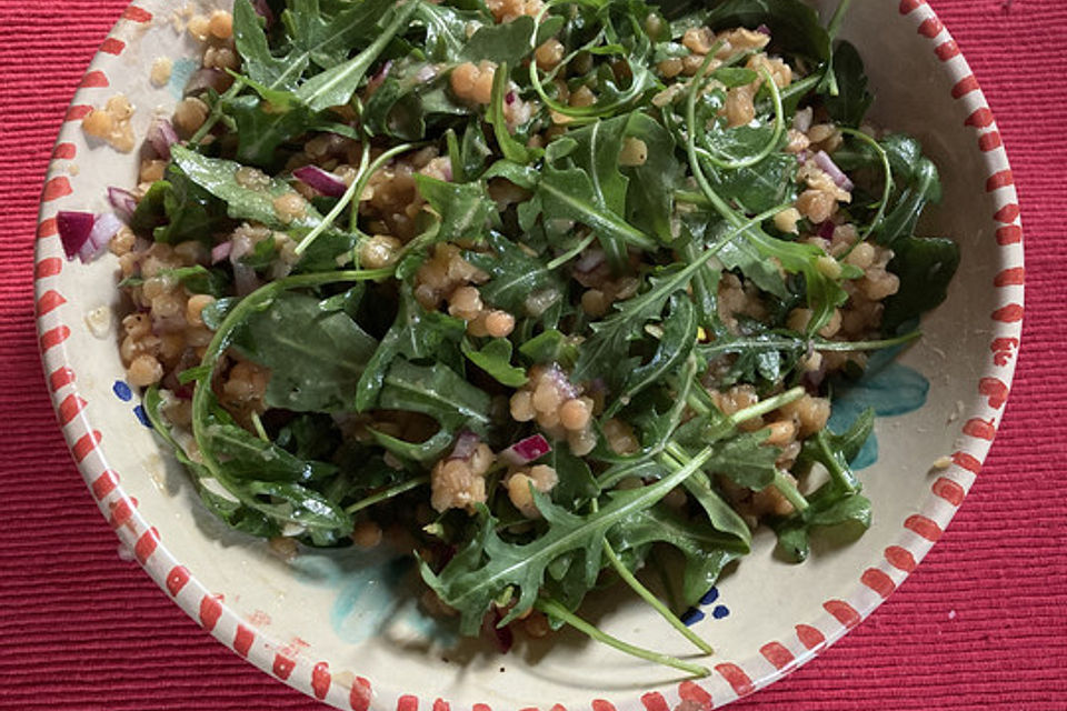 Linsen-Rucola-Salat