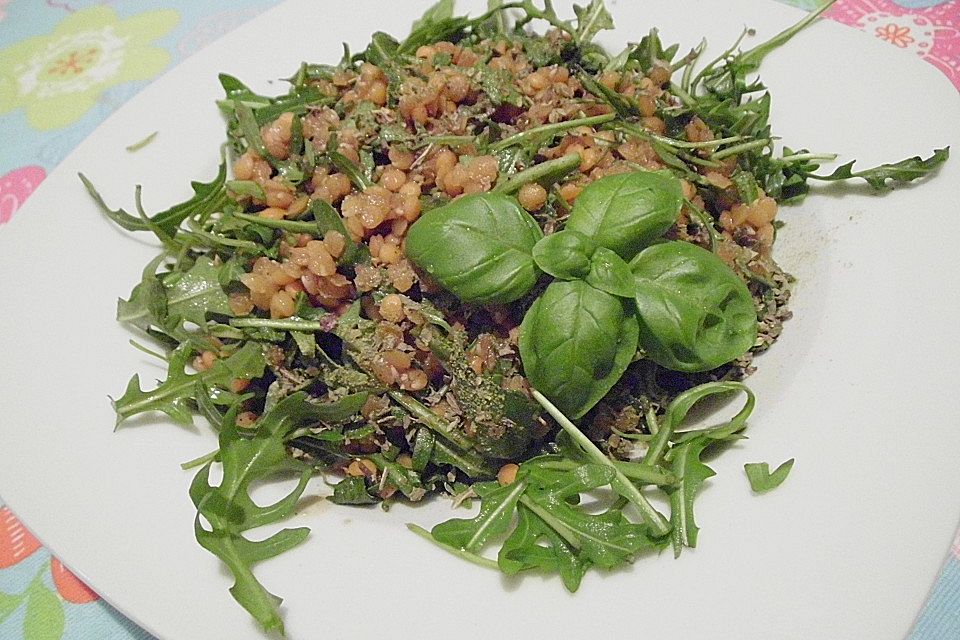 Linsen-Rucola-Salat