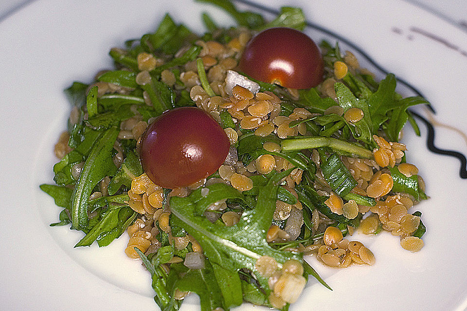 Linsen-Rucola-Salat