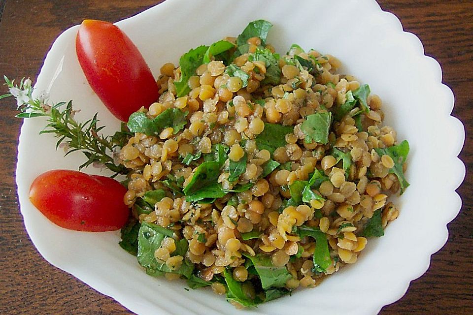 Linsen-Rucola-Salat