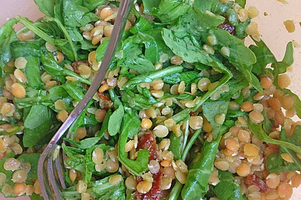 Linsen-Rucola-Salat