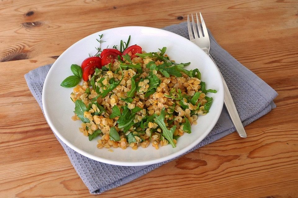 Linsen-Rucola-Salat