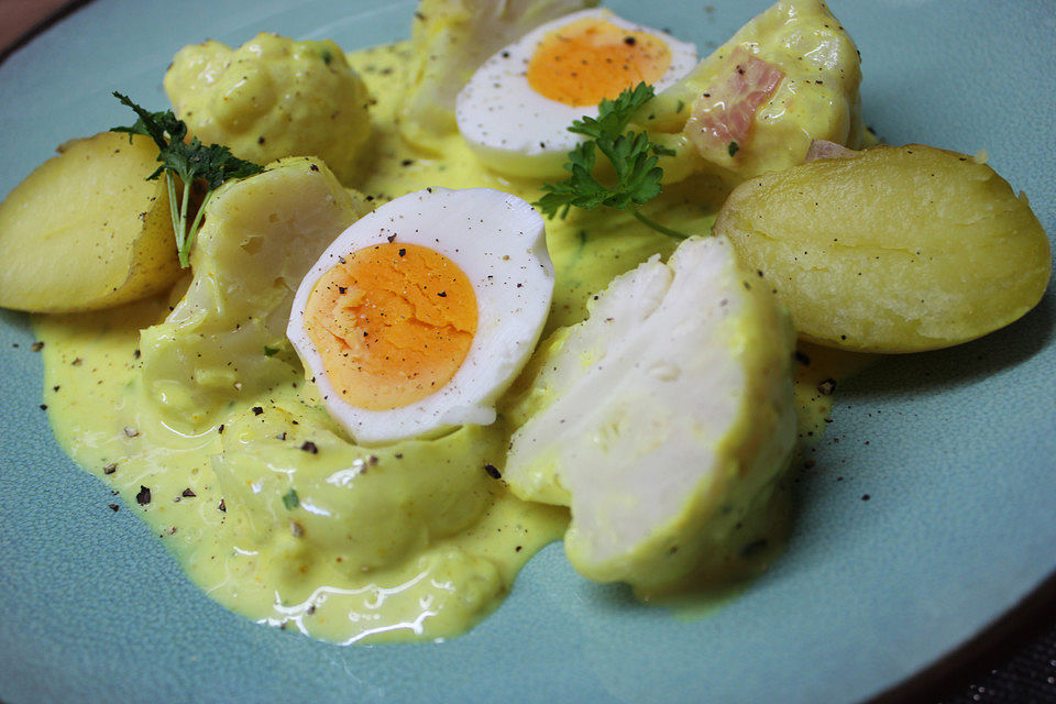 Eier-Blumenkohl-Ragout