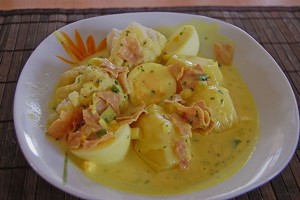 Eier-Blumenkohl-Ragout