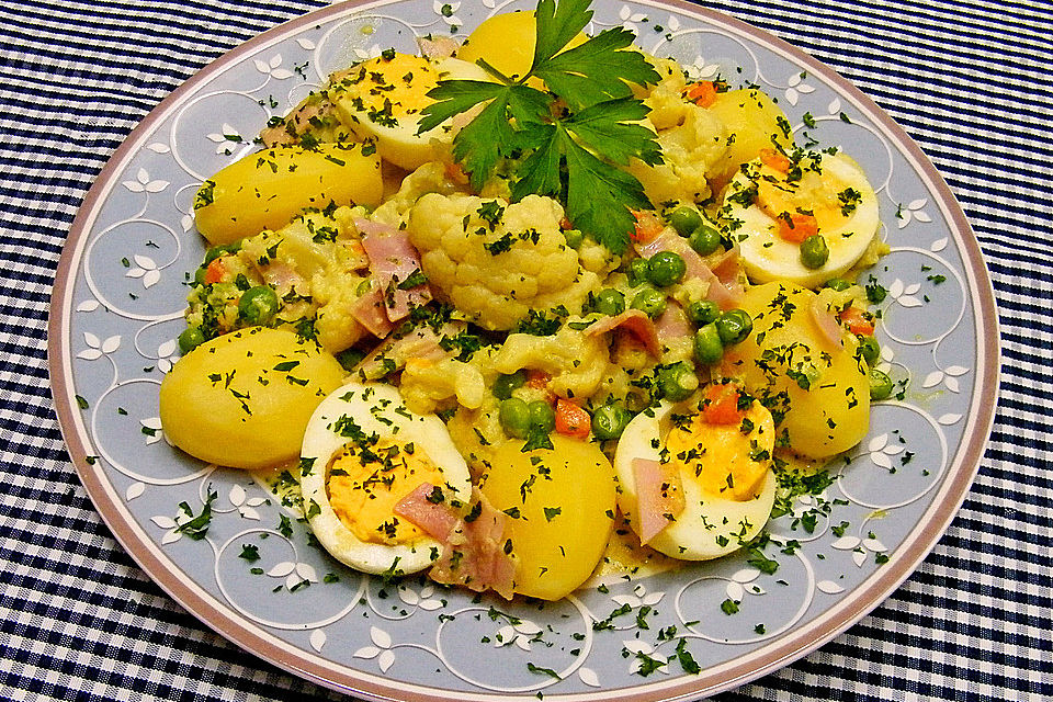 Eier-Blumenkohl-Ragout