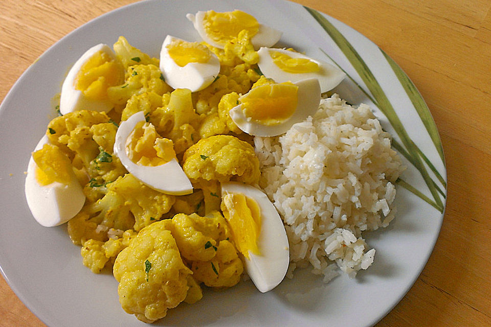 Eier-Blumenkohl-Ragout