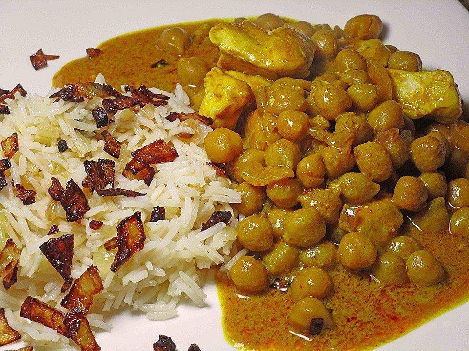 Indisches Curry mit Huhn und Kichererbsen von racoon| Chefkoch