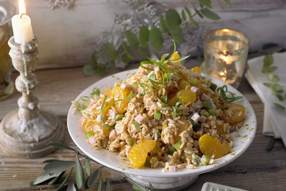 Reissalat mit Mandarinen