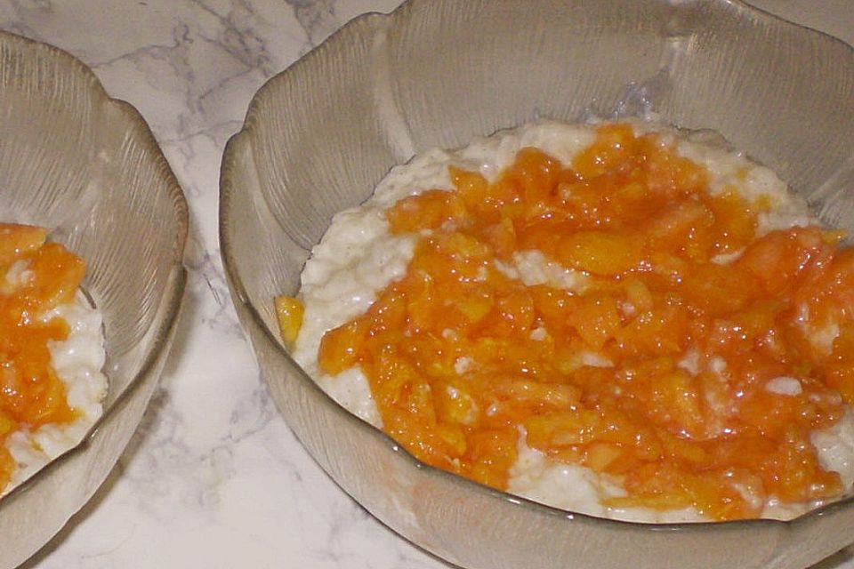 Kokosreis mit Papaya