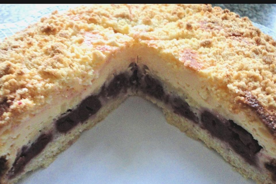 Schnelle Kirsch - Quark - Torte