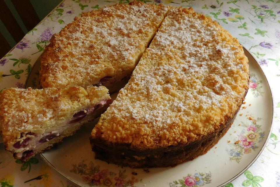 Schnelle Kirsch - Quark - Torte