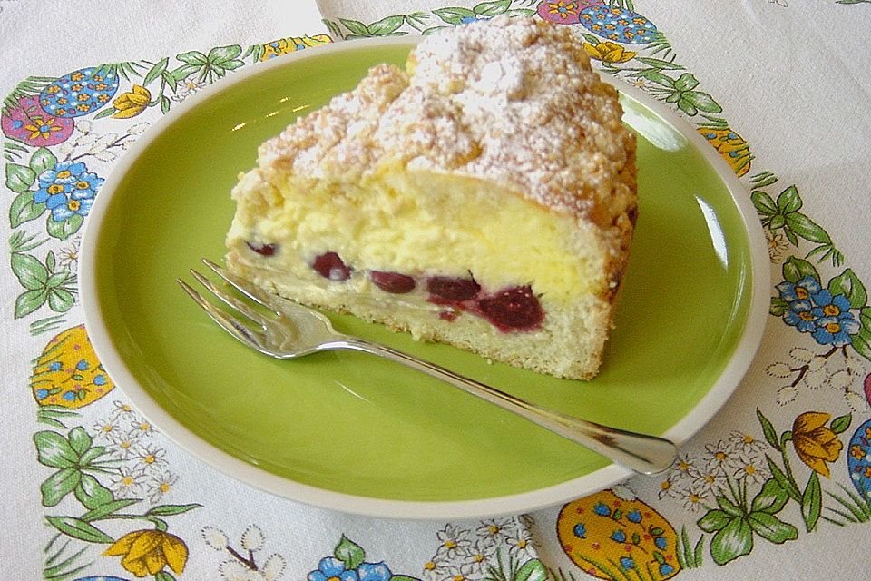 Schnelle Kirsch - Quark - Torte