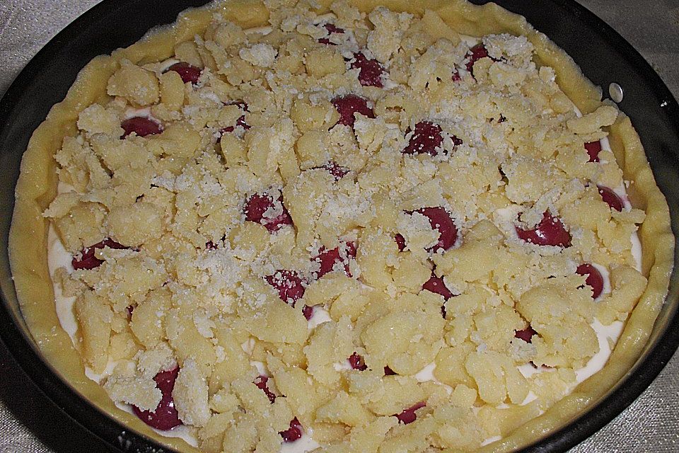 Schnelle Kirsch - Quark - Torte