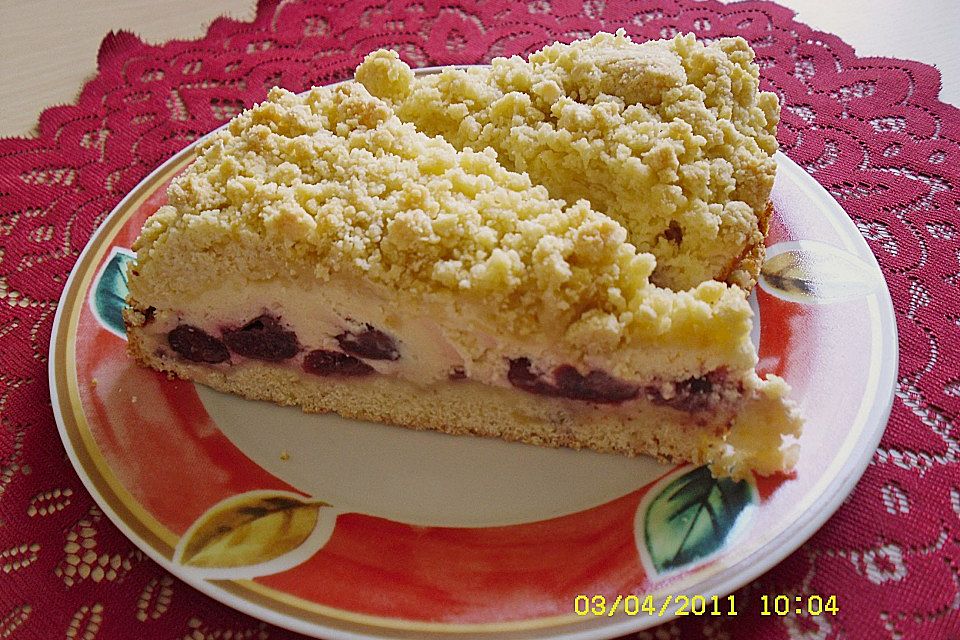 Schnelle Kirsch - Quark - Torte