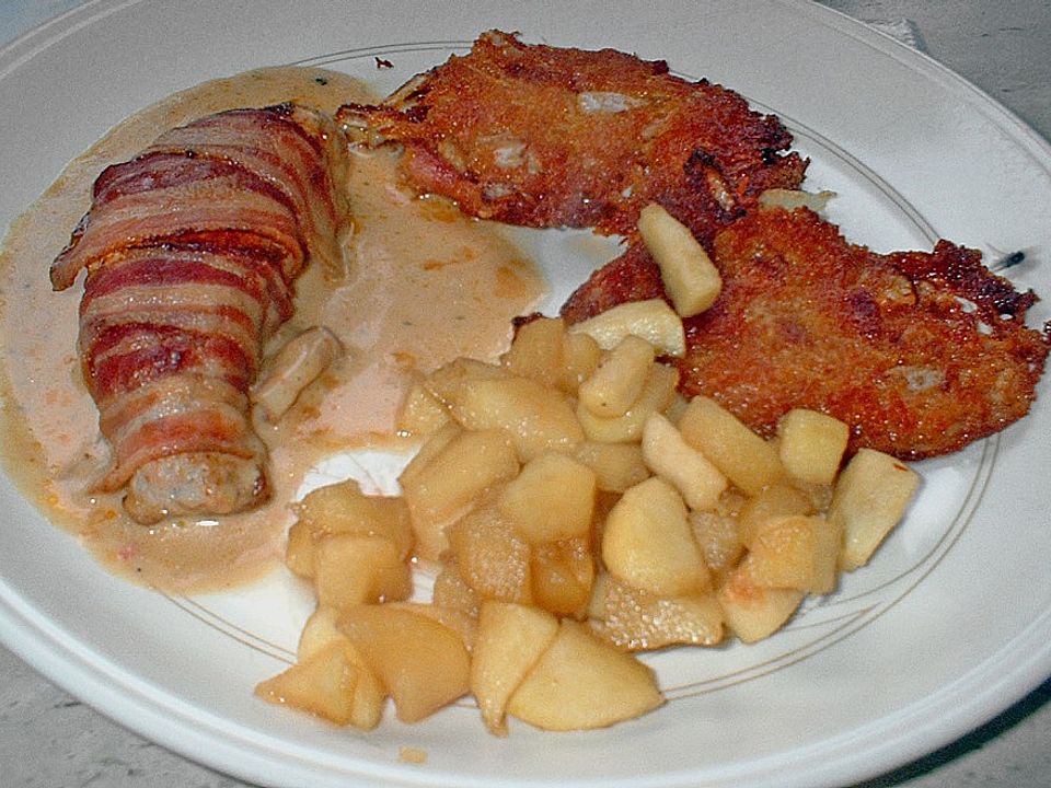 Hasenrückenfilet mit karamellisiertem Apfelkompott von Koelkast| Chefkoch