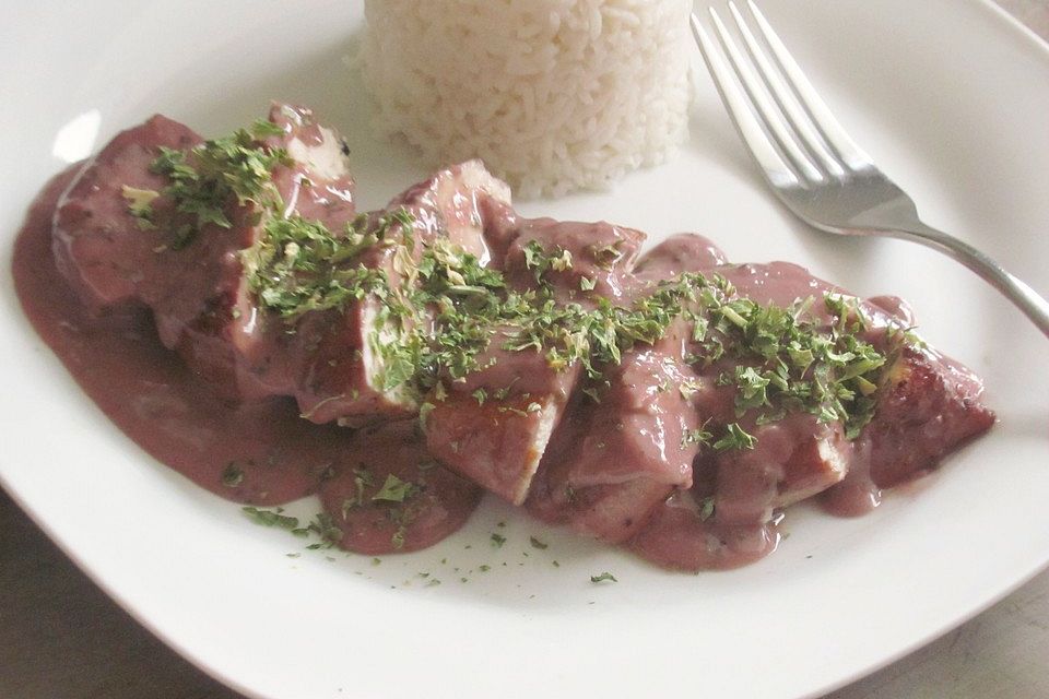 Hähnchen mit Marsala und Knoblauch