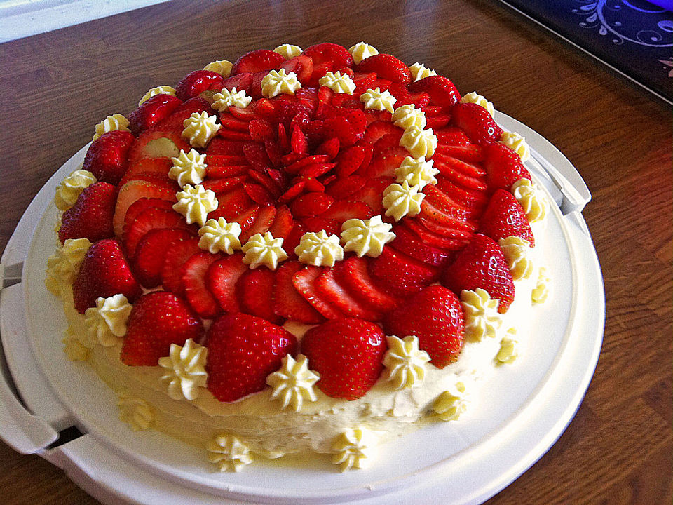 Erdbeer-Kuchen mit Vanillecreme von Noeri | Chefkoch