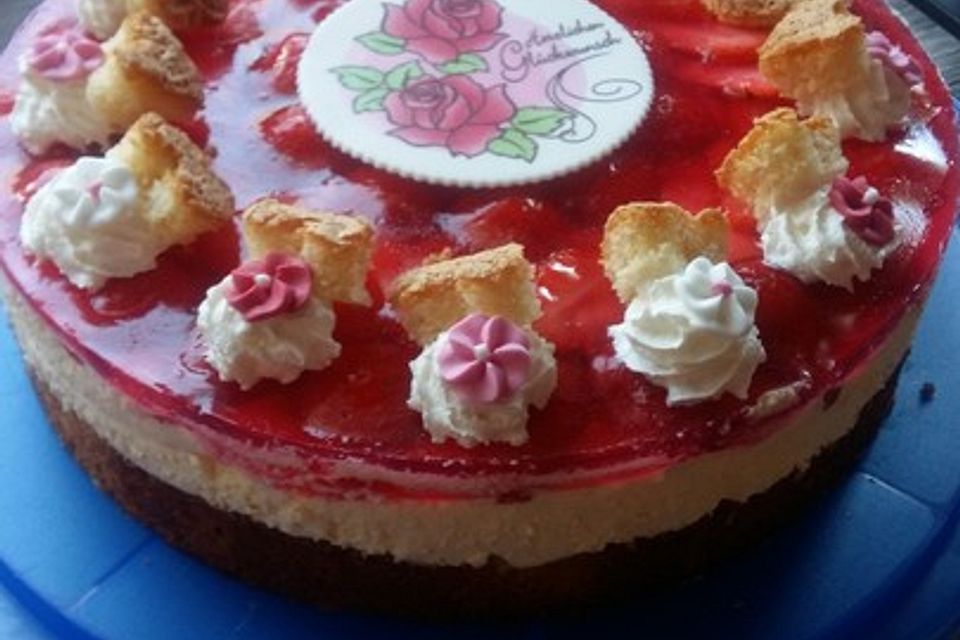 Erdbeer-Kuchen mit Vanillecreme